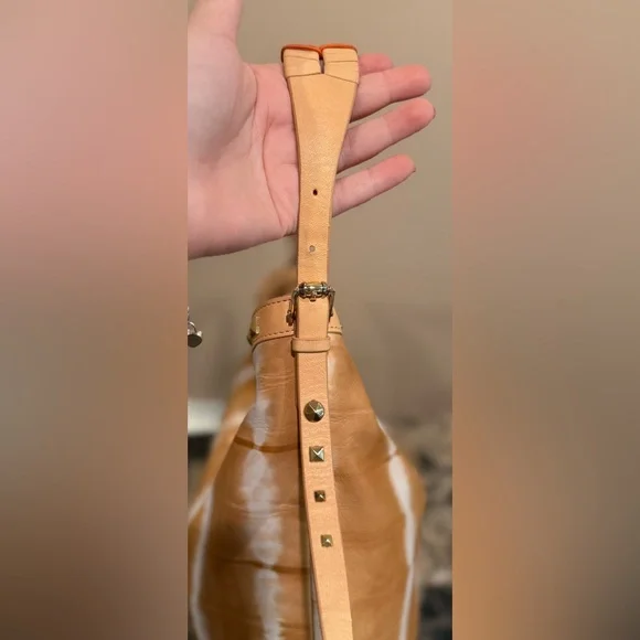 Henri Bendel Tie-Dye Lambskin Hobo Bag with Studs RARE - Picture 6 of 12